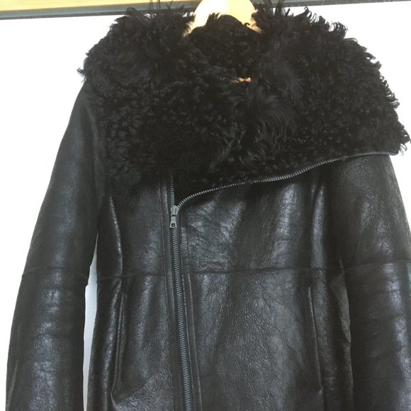 Men's leather shearling Isamu Katayama Backlash Coat - Picture 1 of 6